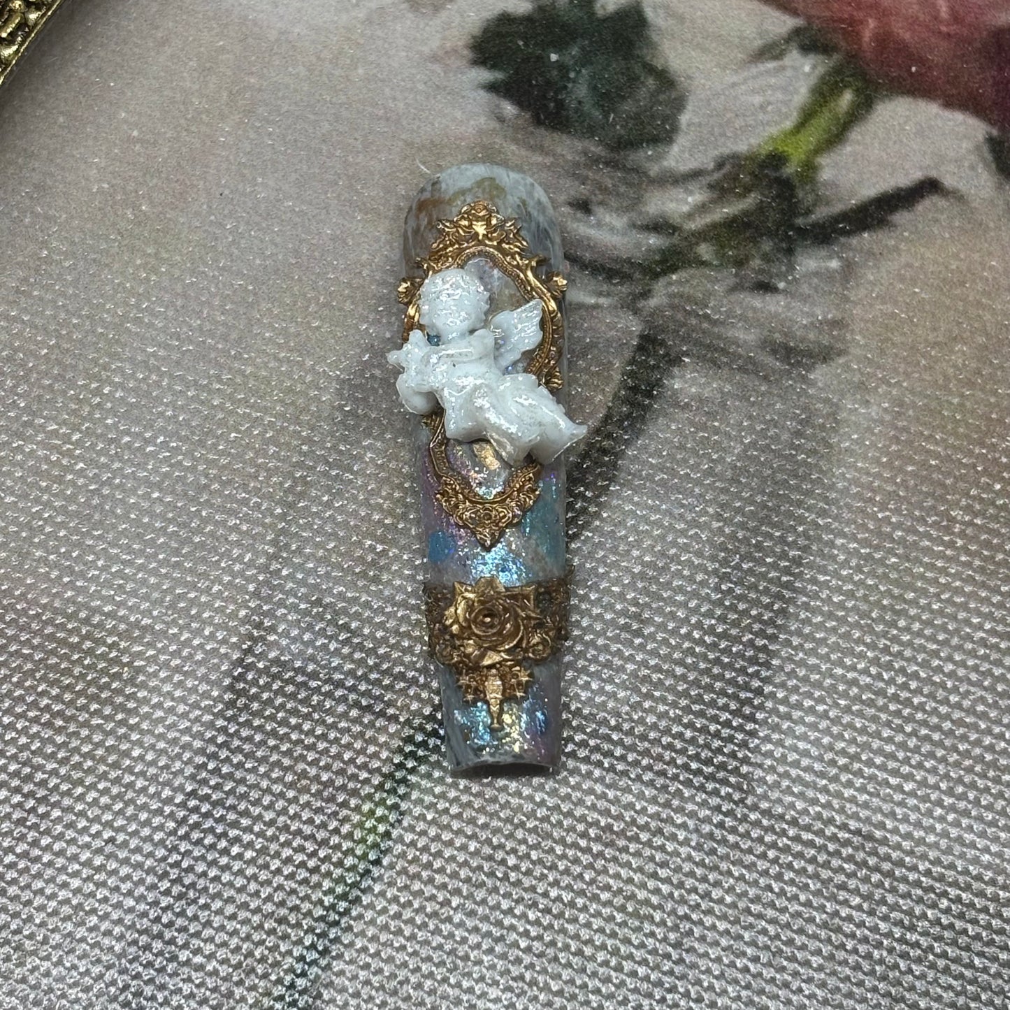 Baroque Angel Custom Press-On Nail Art Set