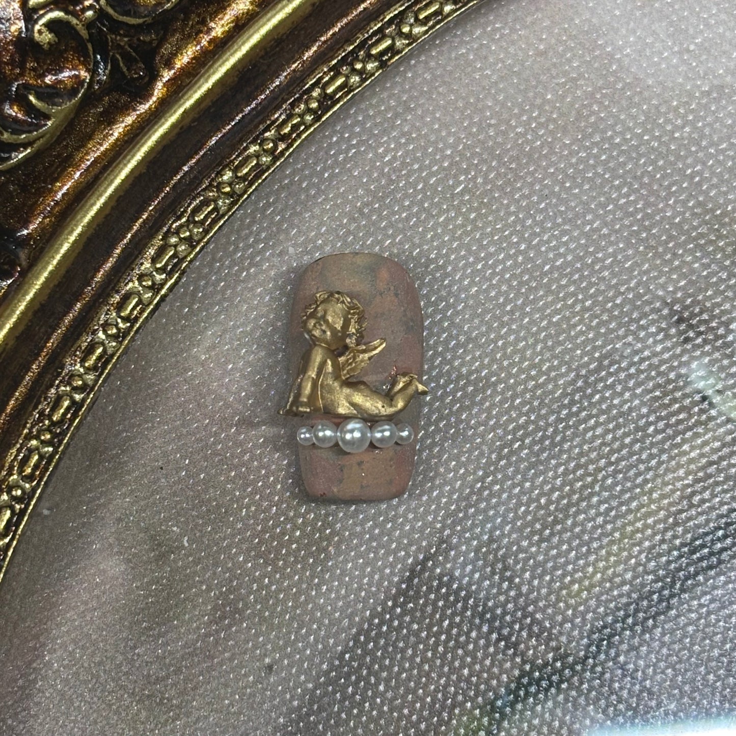 Baroque Castle Wall Press-On Nails | Handmade Short Square